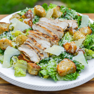 Grilled Marinated Chicken Caesar Salad
