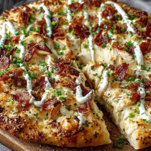 Chicken Bacon Ranch Pizza
