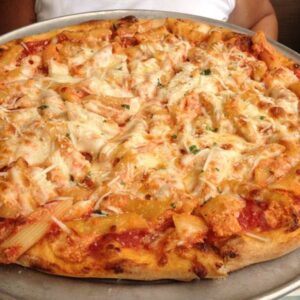 Baked Ziti Pizza Slice