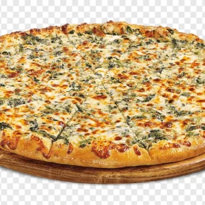 Spinach Alfredo Pizza Slice